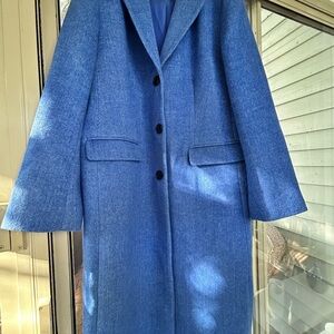 LOFT Blue Twill Coat